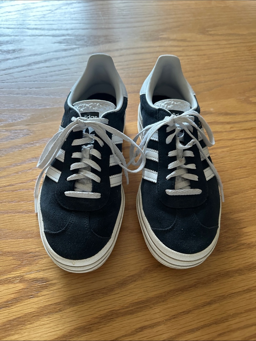 adidas Black and White Low-Top Suede Sneakers